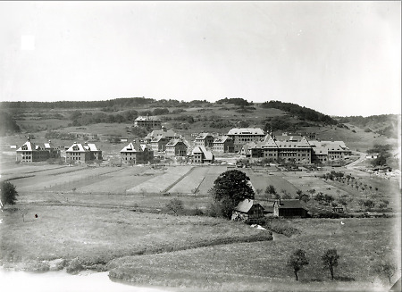 Die im Bau befindliche Landes-Heil- und Pflegeanstalt in Herborn, um 1925
