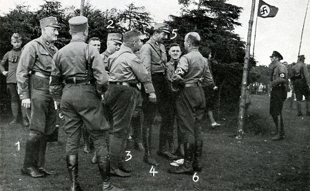 Schmidt, Müller, Lang, August Wilhelm, Trautwein und Schwebel auf dem Hoherodskopf, um 1932