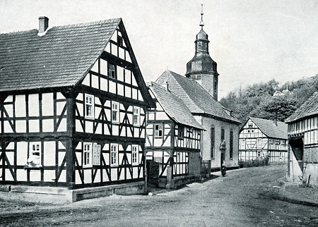 Dorfstraße in Unterhaun, 1935