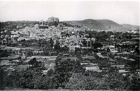 Blick auf Marburg von Südosten, um 1875