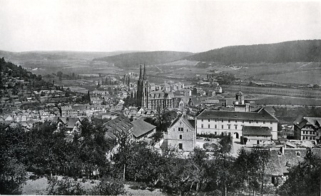 Blick auf die Elisabethkirche von Marburg, um 1875