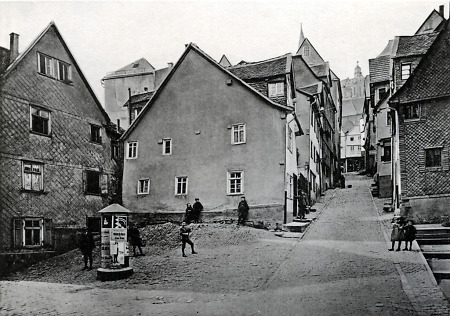 Blick auf das Marbuger Schloss, um 1875