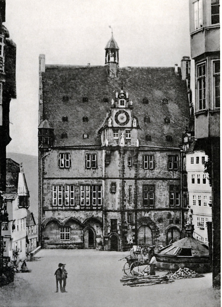 Marburger Marktplatz, um 1860