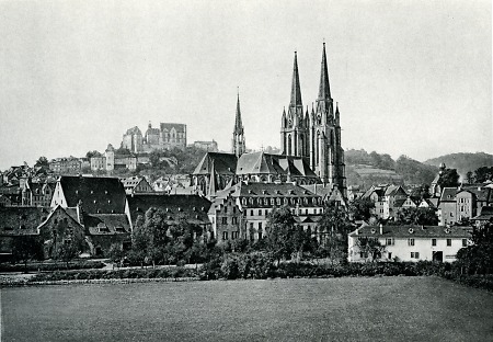 Deutschordensgebäude und Stadt von Nordosten, vor 1901
