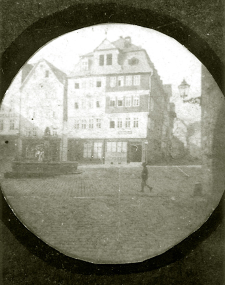 Der Marktplatz in Herborn, um 1870