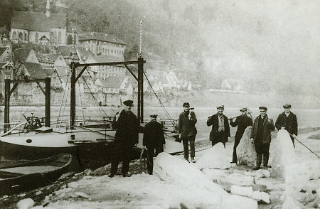 Eisgang auf dem Neckar bei Hirschhorn, 1929