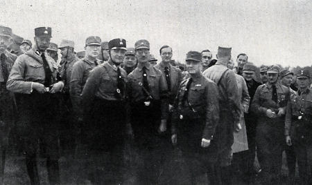 Jakob Sprenger auf dem Aufmarschgelände von SA und SS in Braunschweig, 1931