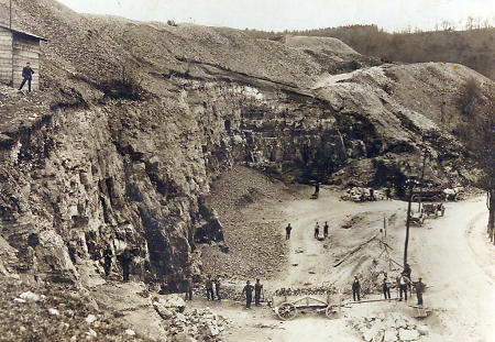 Steinbruch an der B252, um 1910