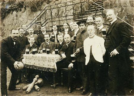 Kegelgesellschaft in Kassel, vor 1914
