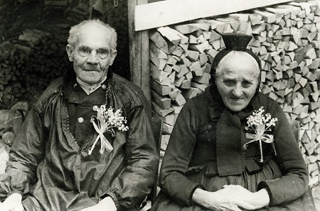 Älteres Ehepaar aus Schrecksbach, um 1950