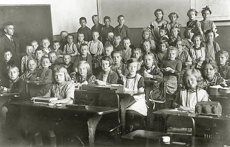 Schulklasse in Frankenberg, 1920er Jahre