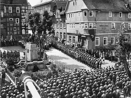 Trauerfeier für den Frankenberger Ehrenbürger Paul von Hindenburg, 7. August 1934
