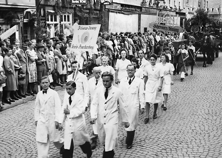 Festzug zum 700-jährigen Jubiläum der Stadt Frankenberg, 1947