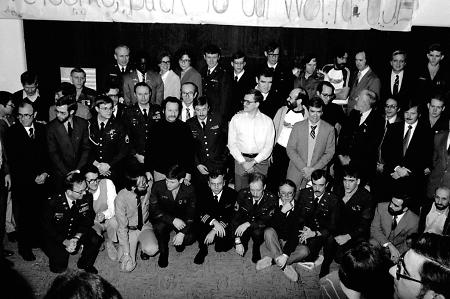 Befreite Geiseln aus dem Iran auf Zwischenstation in Wiesbaden, 1. Januar 1981