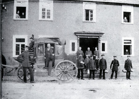 Postkutsche in Battenberg, 1903