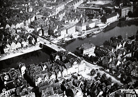 Luftbildaufnahme von Kassel, 1927