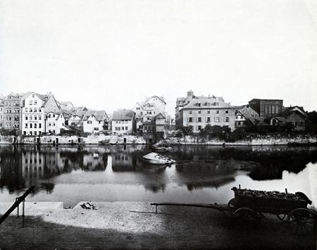 Fulda und Unterneustadt in Kassel, um 1898