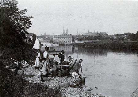 Am Fuldaufer in Kassel, 1912