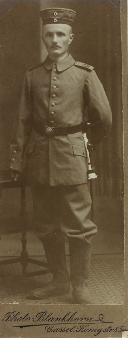 Soldat aus Haubern in Uniform, 1914-1918