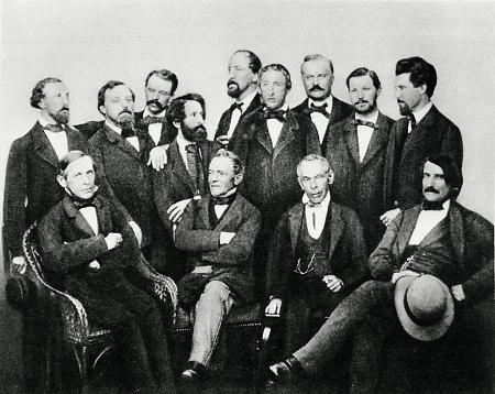 Mitglieder des Vereins zum Verkauf von nassauischem Roheisen in Wetzlar, 1850er Jahre