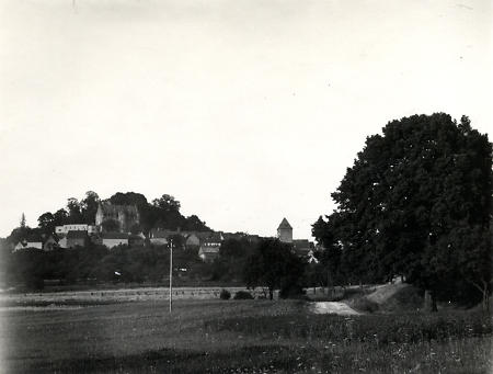 Stadtansicht von Staufenberg, um 1900