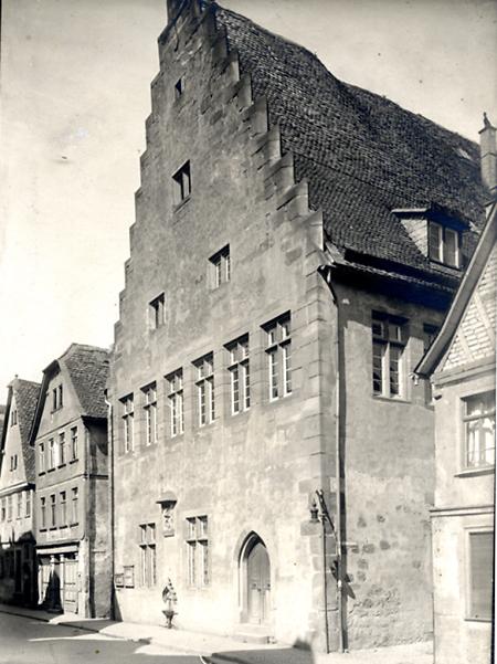 Rathaus in Büdingen, um 1900
