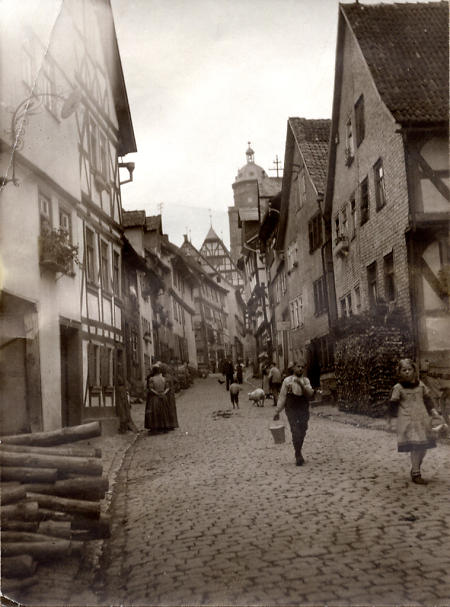 Straße in Alsfeld, um 1900