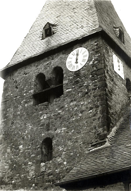Kirchturmuhren in Kirch-Göns, um 1920-1925