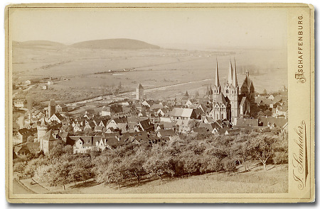 Ansicht von Gelnhausen von Nordosten, um 1890