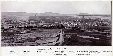 Die Stadt Camberg von Westen, 20. Juli 1904