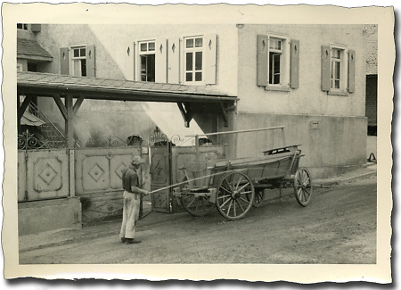 Fuhrwerk in Camberg, 1920er Jahre