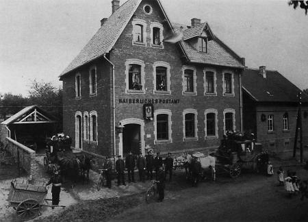 Die Abfahrt der letzten Postkutschen in Altenstadt, 30. September 1905