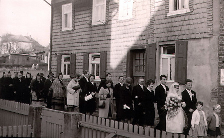 Hochzeit in Cölbe, um 1960