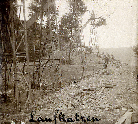 „Laufkatzen“ zum Bau des Ederseestauwerks, Mai 1911
