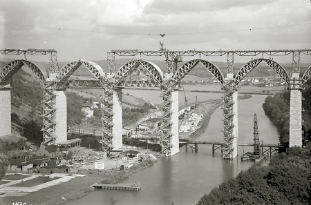 Bau der Autobahnbrücke bei Limburg 1937-1939 (29), 1938-1939