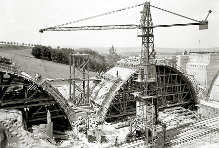 Bau der Autobahnbrücke bei Limburg 1937-1939 (32), 1938-1939