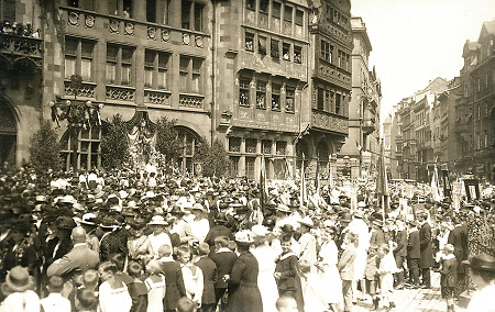 Fronleichnam in Frankfurt, um 1910