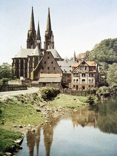 Die Elisabethkirche in Marburg von Osten, um 1910