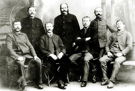 Sieben Männer aus Hachborn, um 1895