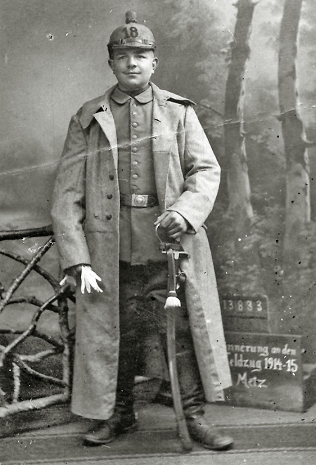 Mann aus Hachborn als Soldat im Ersten Weltkrieg, 1914/15