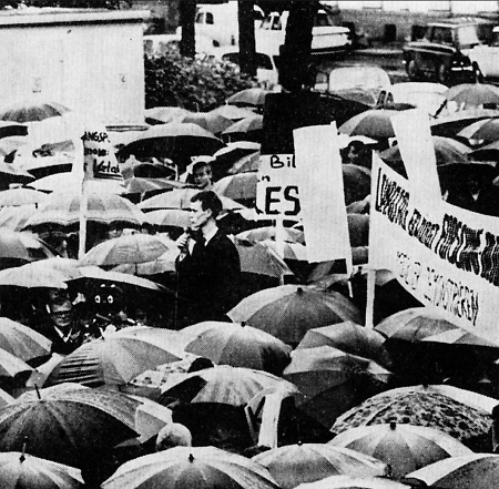 Studentischer Protestmarsch in Marburg, 1967