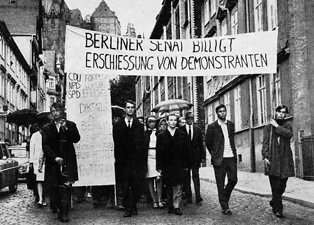 Studentische Demonstration in Marburg, 1967