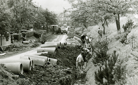 Kanalisierung in Frohnhausen, um 1962