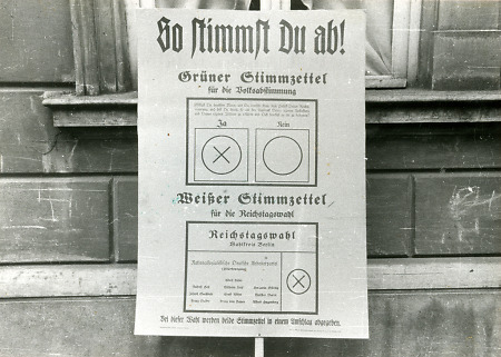 Erklärung des Wahlzettels zur Wahlpropaganda der NSDAP, 1933