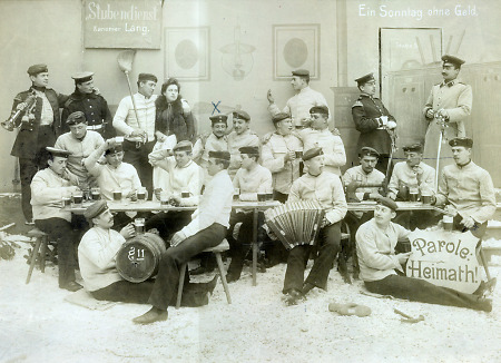 Erinerungsbild von Weilburger Soldaten, um 1900
