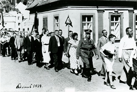 Festmarsch zur Kirmes in Weilburg, 1934
