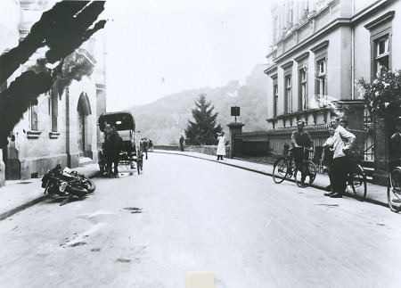 Straßenbild in Weilburg, August 1934