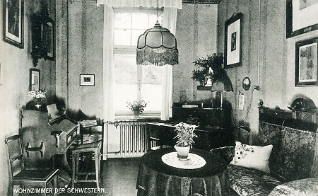 Schwesterzimmer im Städtischen Krankenhaus Dillenburg, um 1925