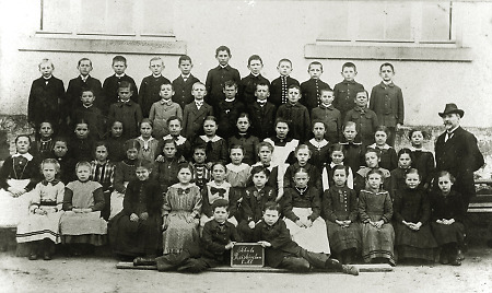 Schulbild einer 5. Klasse in Reiskirchen, um 1915