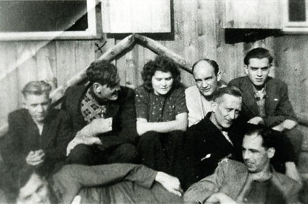 Zwangsarbeiter in einem Lager in Kassel, 1943/44